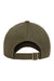 Yupoong Hats 6245EC Mens Ecowash Adjustable Dad Hat Olive Green Flat Back