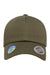 Yupoong Hats 6245EC Mens Ecowash Adjustable Dad Hat Olive Green Flat Front