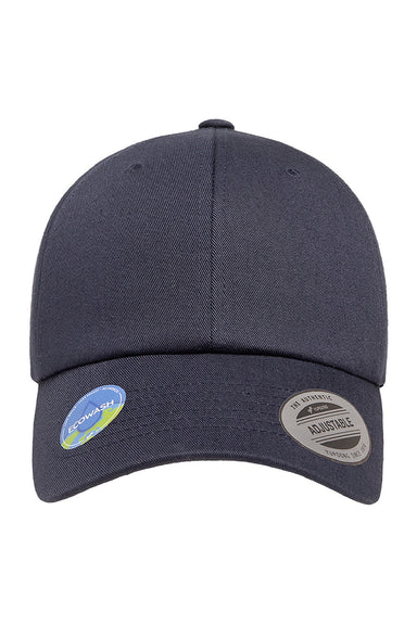 Yupoong Hats 6245EC Mens Ecowash Adjustable Dad Hat Navy Blue Flat Front