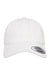 Yupoong Hats 6245PT Mens Adjustable Hat White Flat Front