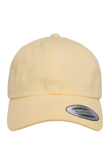 Yupoong Hats 6245PT Mens Adjustable Hat Yellow Flat Front