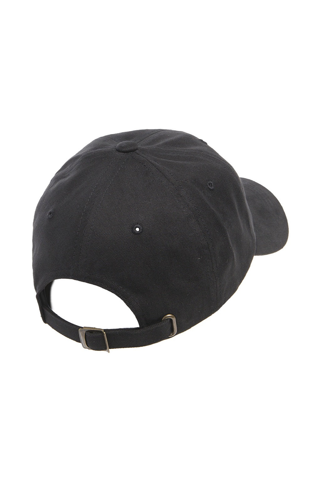 Yupoong Hats 6245PT Mens Adjustable Hat Black Flat Back