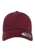 Yupoong Hats 6245PT Mens Adjustable Hat Maroon Flat Front