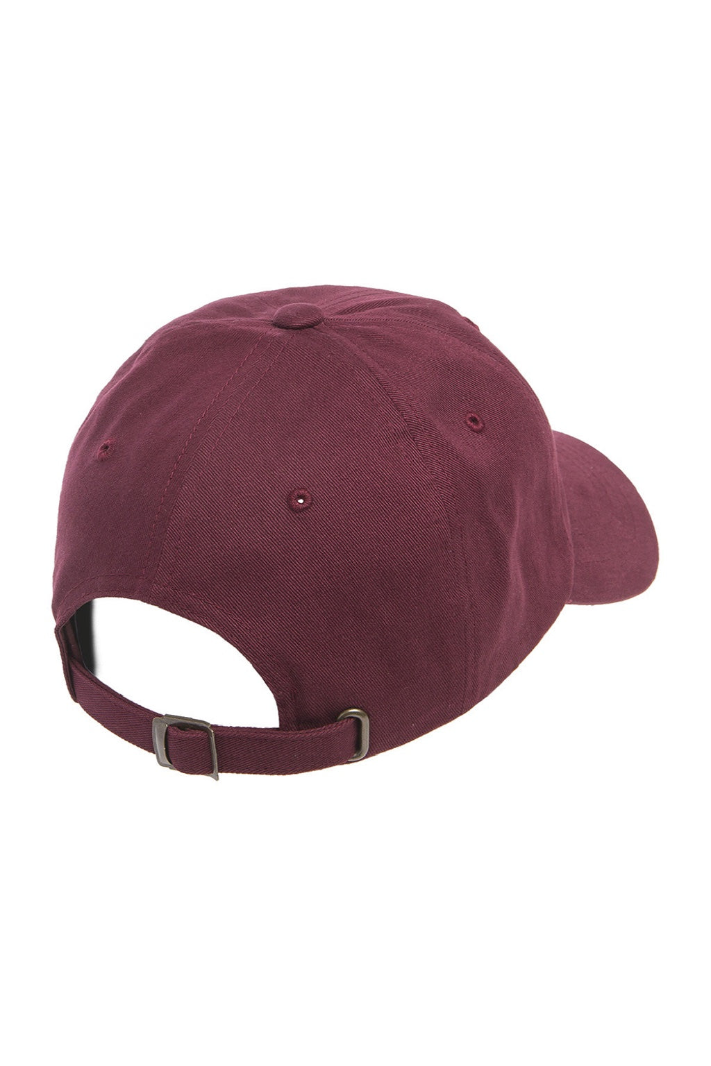 Yupoong Hats 6245PT Mens Adjustable Hat Maroon Flat Back