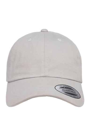 Yupoong Hats 6245PT Mens Adjustable Hat Light Grey Flat Front