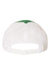Richardson Hats 111 Mens Garment Washed Snapback Trucker Hat Kelly Green/White Flat Back