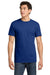 Gildan 5000 Mens Short Sleeve Crewneck T-Shirt Fan Deep Royal Blue Model Front