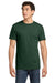 Gildan 5000 Mens Short Sleeve Crewneck T-Shirt Fan Dark Green Model Front