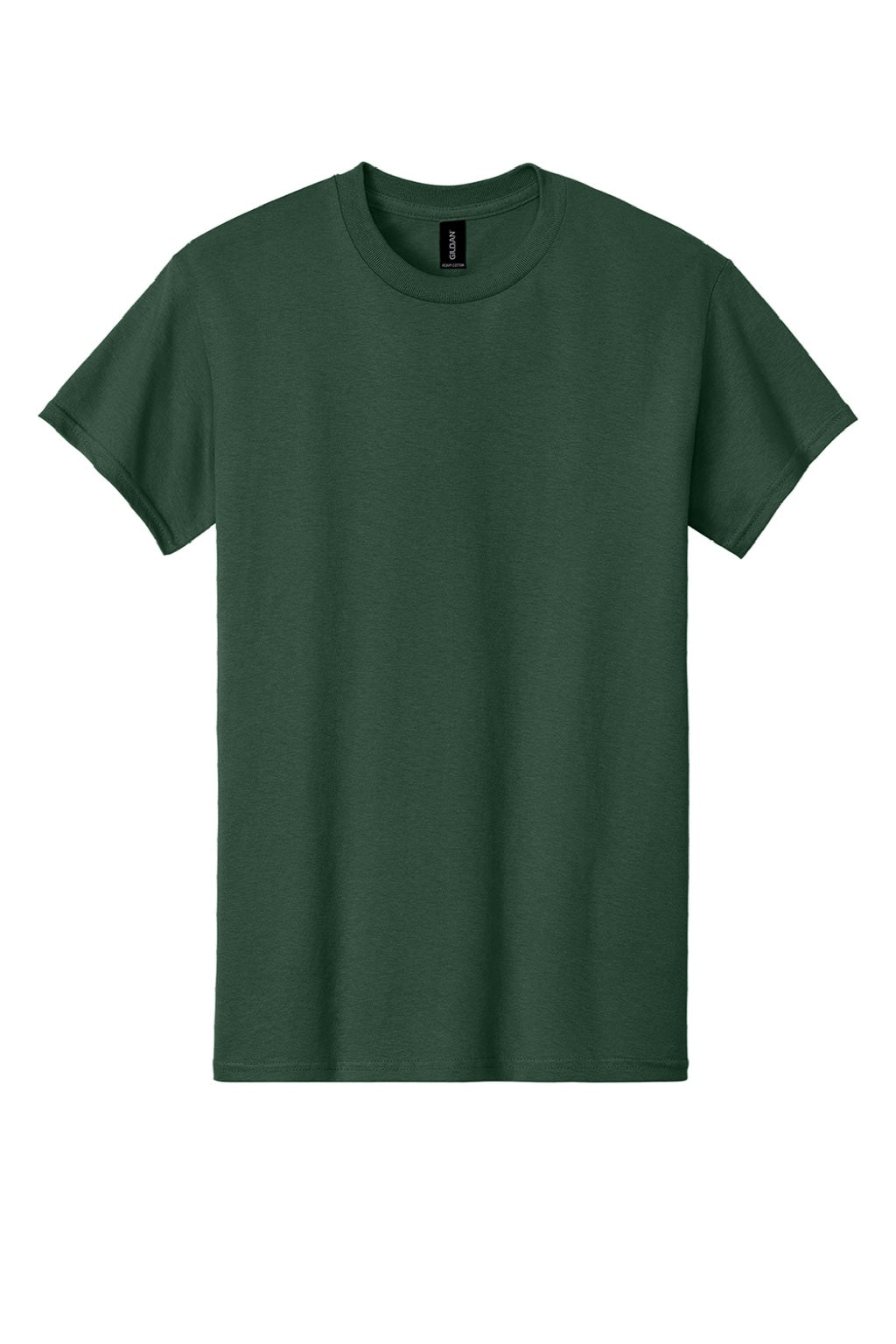 Gildan 5000 Mens Short Sleeve Crewneck T-Shirt Fan Dark Green Flat Front