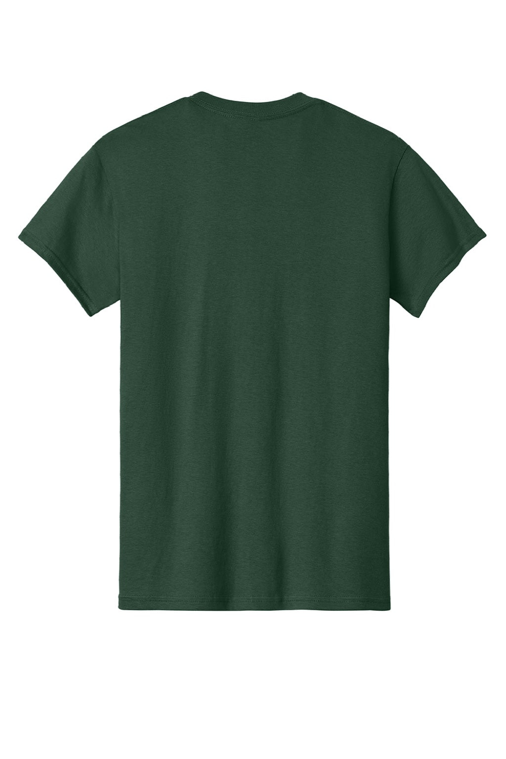 Gildan 5000 Mens Short Sleeve Crewneck T-Shirt Fan Dark Green Flat Back