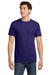 Gildan 5000 Mens Short Sleeve Crewneck T-Shirt Fan Dark Purple Model Front