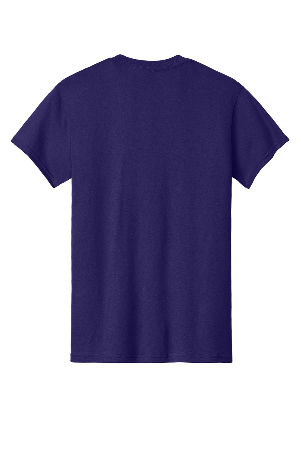 Gildan 5000 Mens Short Sleeve Crewneck T-Shirt Fan Dark Purple Flat Back