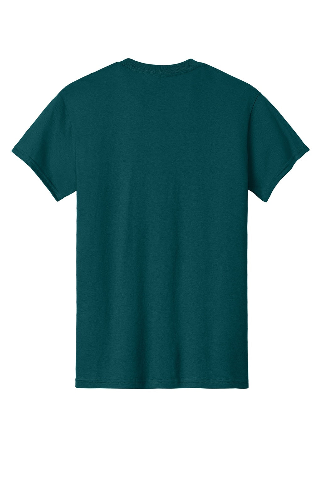 Gildan 5000 Mens Short Sleeve Crewneck T-Shirt Fan Marine Green Flat Back
