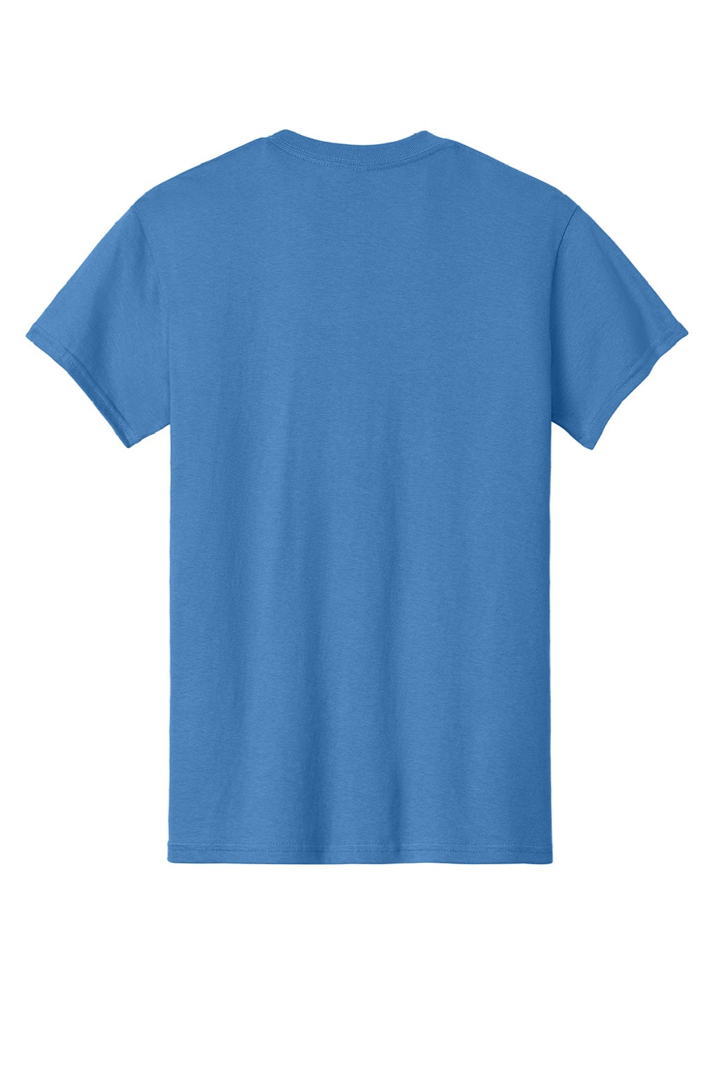 Gildan 5000 Mens Short Sleeve Crewneck T-Shirt Iris Blue Flat Back