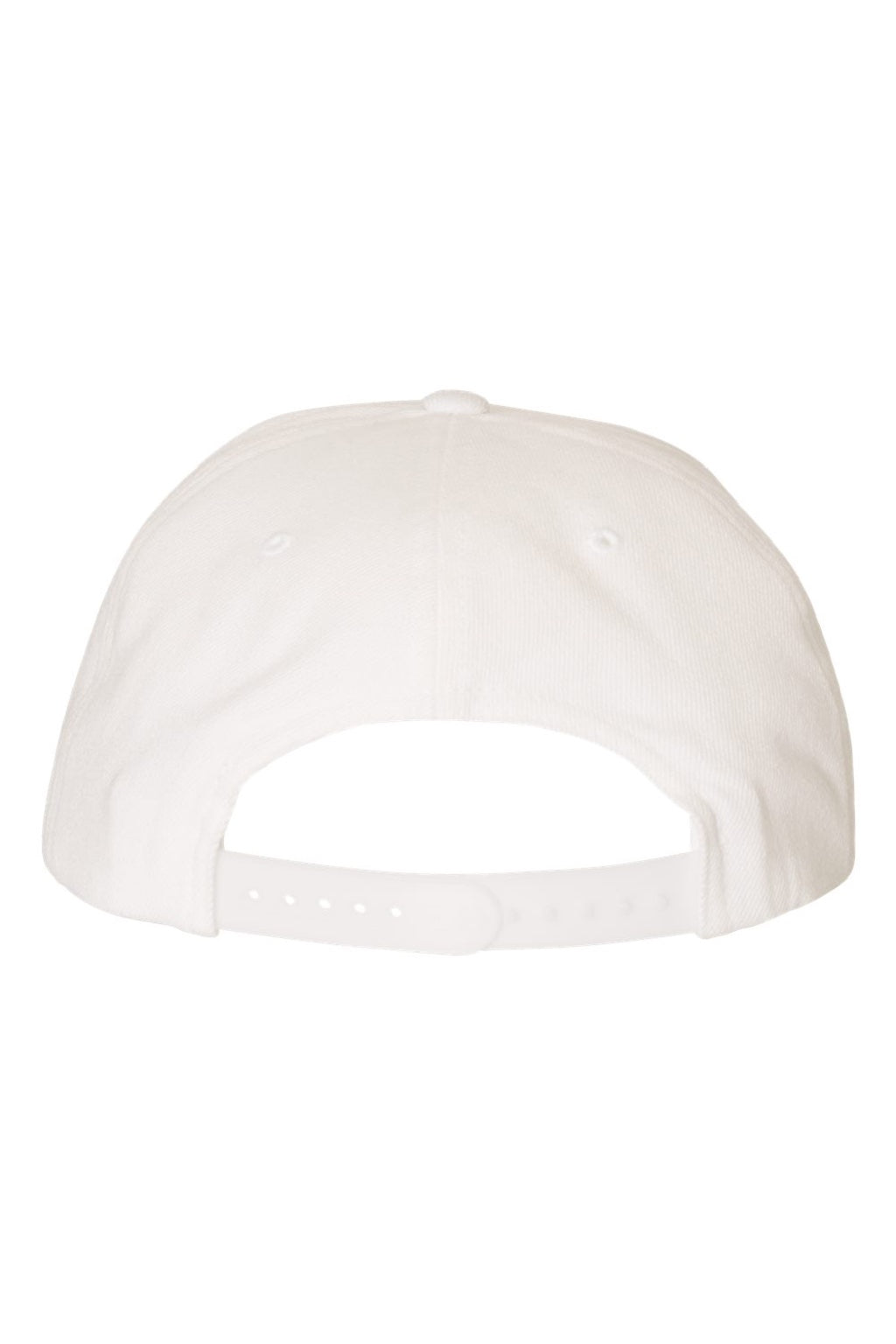 Yupoong Hats 6089/6089MT Mens Adjustable Hat White Flat Back