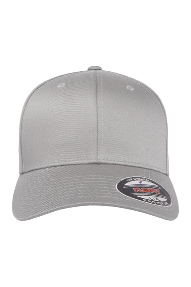 Flexfit Hats 6277 Mens Stretch Fit Hat Grey Flat Front