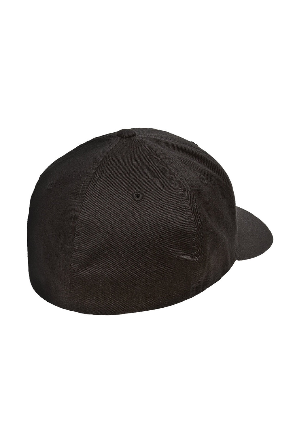 Flexfit Hats 6277 Mens Stretch Fit Hat Black Flat Back