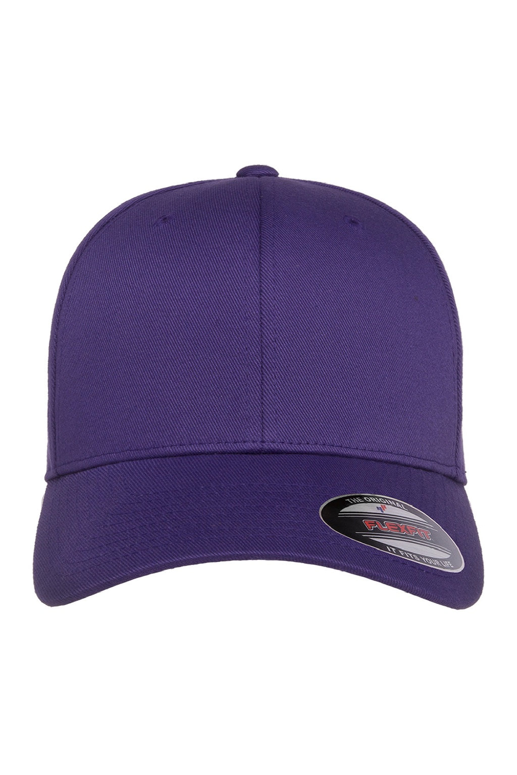 Flexfit Hats 6277 Mens Stretch Fit Hat Purple Flat Front