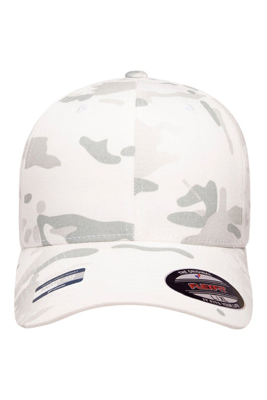 Flexfit Hats 6277MC Mens Multicam Stretch Fit Hat Alpine White Camo Flat Front