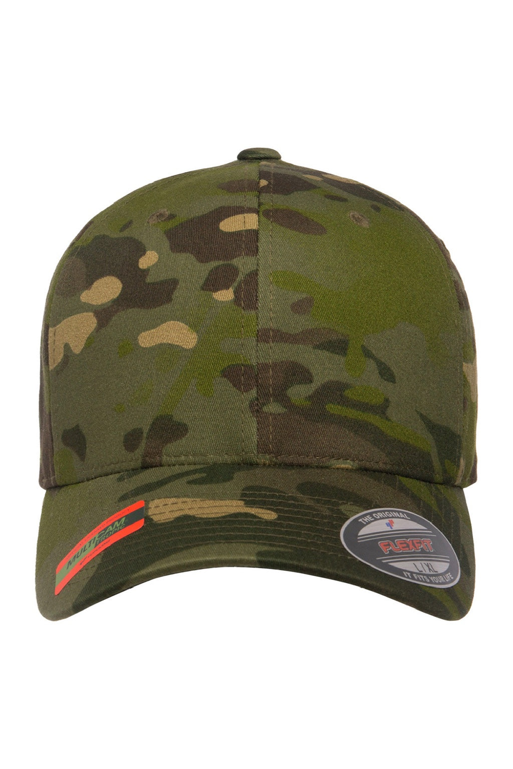 Flexfit Hats 6277MC Mens Multicam Stretch Fit Hat Tropic Flat Front