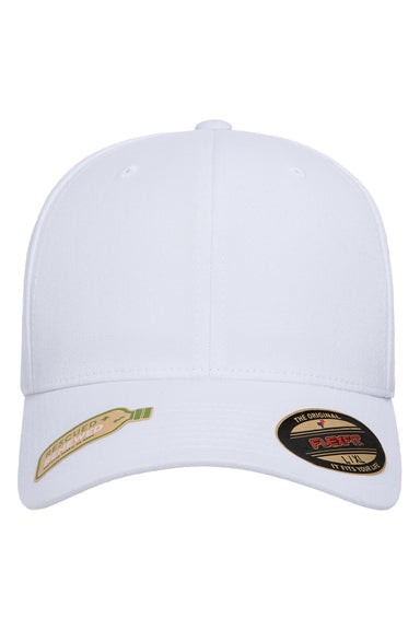 Yupoong Hats 6277R Mens Recycled Hat White Flat Front