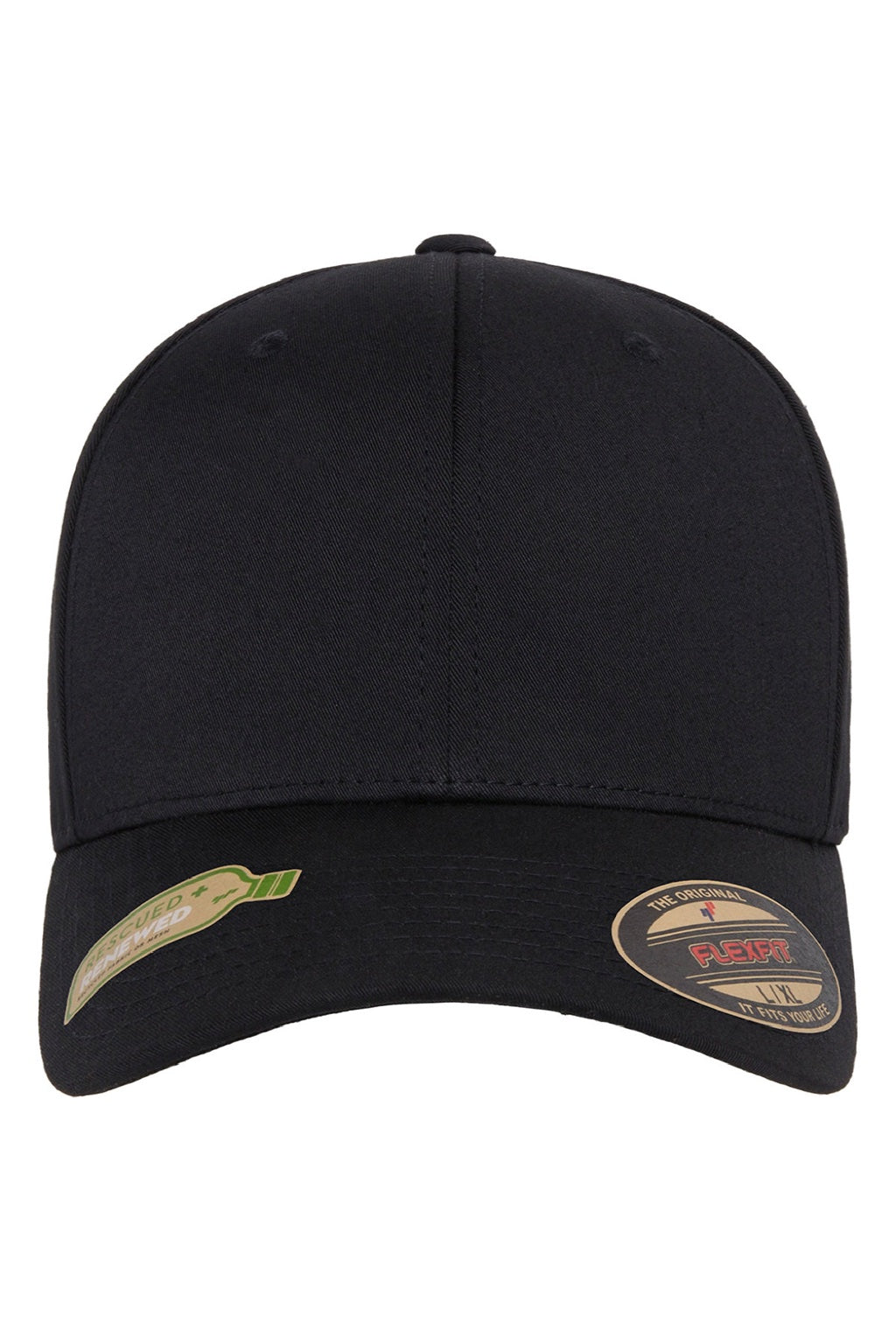Yupoong Hats 6277R Mens Recycled Hat Black Flat Front