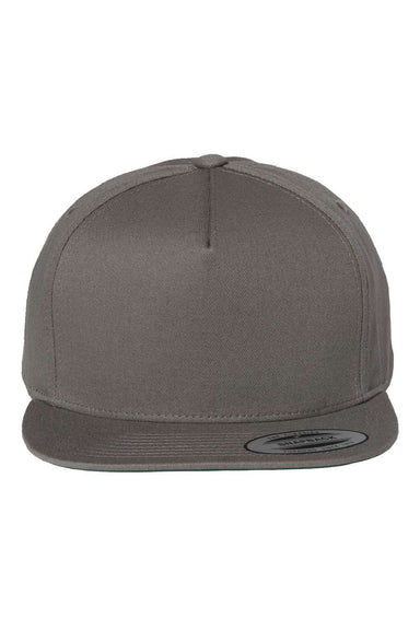 Yupoong Hats Y6007/6007 Mens Adjustable Hat Dark Grey Flat Front