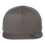 Yupoong Mens 5 Panel Cotton Twill Snapback Hat - Dark Grey - NEW
