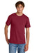 Port & Company PC43 Mens Short Sleeve Crewneck T-Shirt Cardinal Red Model Front