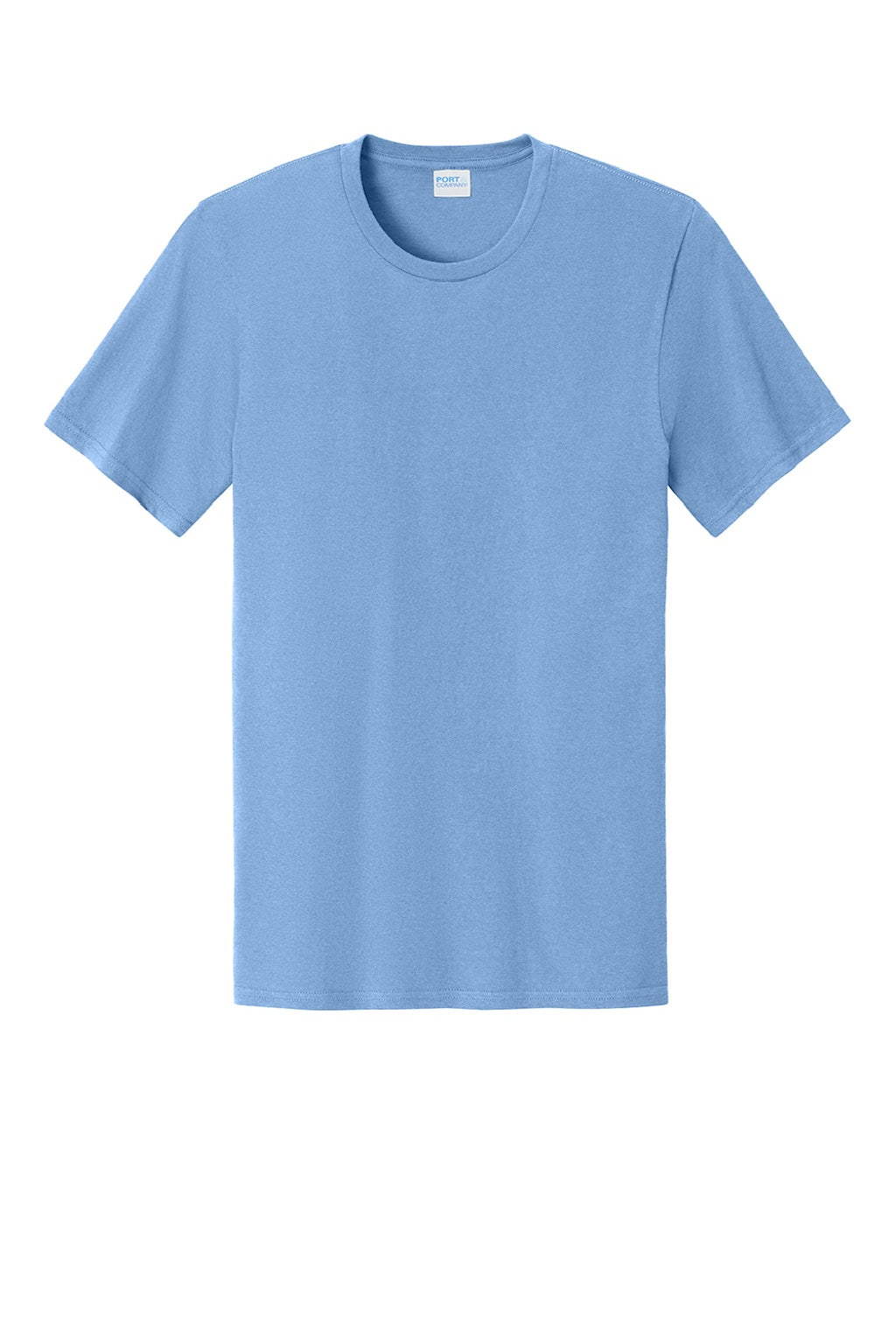 Port & Company PC43 Mens Short Sleeve Crewneck T-Shirt Carolina Blue Flat Front