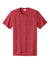 Port & Company PC43 Mens Short Sleeve Crewneck T-Shirt Heather Red Flat Front