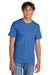 Port & Company PC43 Mens Short Sleeve Crewneck T-Shirt Heather Royal Blue Model Front