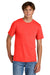Port & Company PC43 Mens Short Sleeve Crewneck T-Shirt Neon Electric Coral Model Front