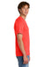 Port & Company PC43 Mens Short Sleeve Crewneck T-Shirt Neon Electric Coral Model Side