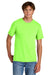 Port & Company PC43 Mens Short Sleeve Crewneck T-Shirt Neon Green Model Front