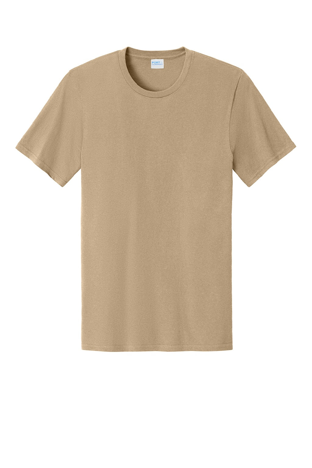 Port & Company PC43 Mens Short Sleeve Crewneck T-Shirt Sand Brown Flat Front