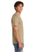 Port & Company PC43 Mens Short Sleeve Crewneck T-Shirt Sand Brown Model Side