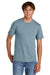 Port & Company PC43 Mens Short Sleeve Crewneck T-Shirt Stonewashed Blue Model Front
