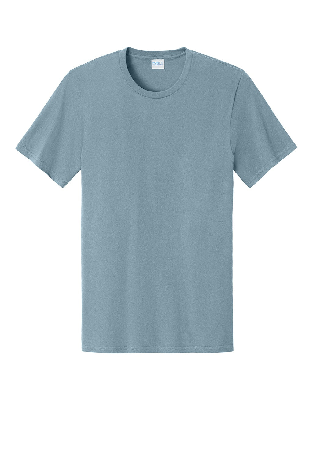 Port & Company PC43 Mens Short Sleeve Crewneck T-Shirt Stonewashed Blue Flat Front