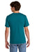 Port & Company PC43 Mens Short Sleeve Crewneck T-Shirt Teal Blue Model Back