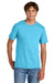 Port & Company PC43 Mens Short Sleeve Crewneck T-Shirt Tidal Wave Blue Model Front