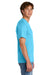 Port & Company PC43 Mens Short Sleeve Crewneck T-Shirt Tidal Wave Blue Model Side
