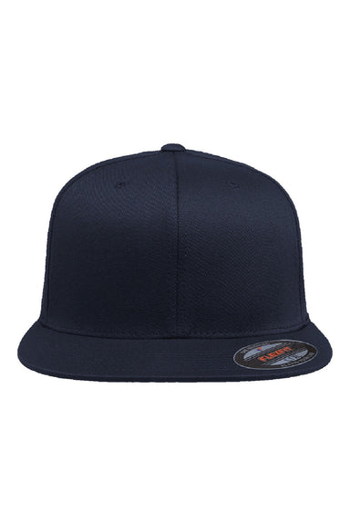 Flexfit Hats 6297F Mens Stretch Fit Hat Navy Blue Flat Front