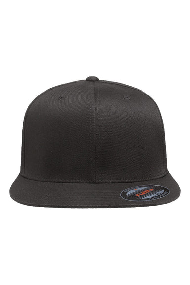 Flexfit Hats 6297F Mens Stretch Fit Hat Dark Grey Flat Front