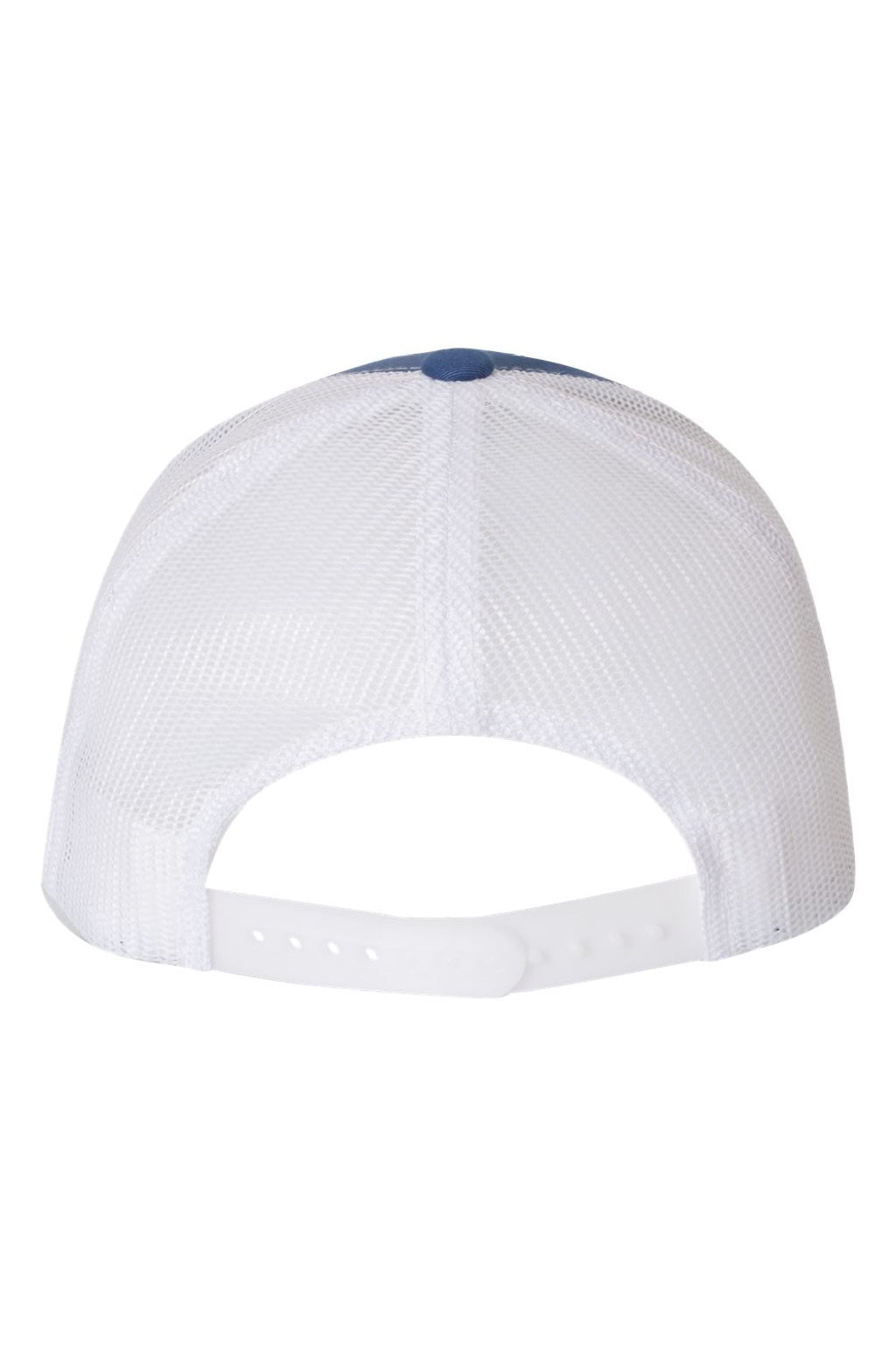 Yupoong Hats 6606 Mens Retro Snapback Trucker Hat Royal Blue/White Flat Back
