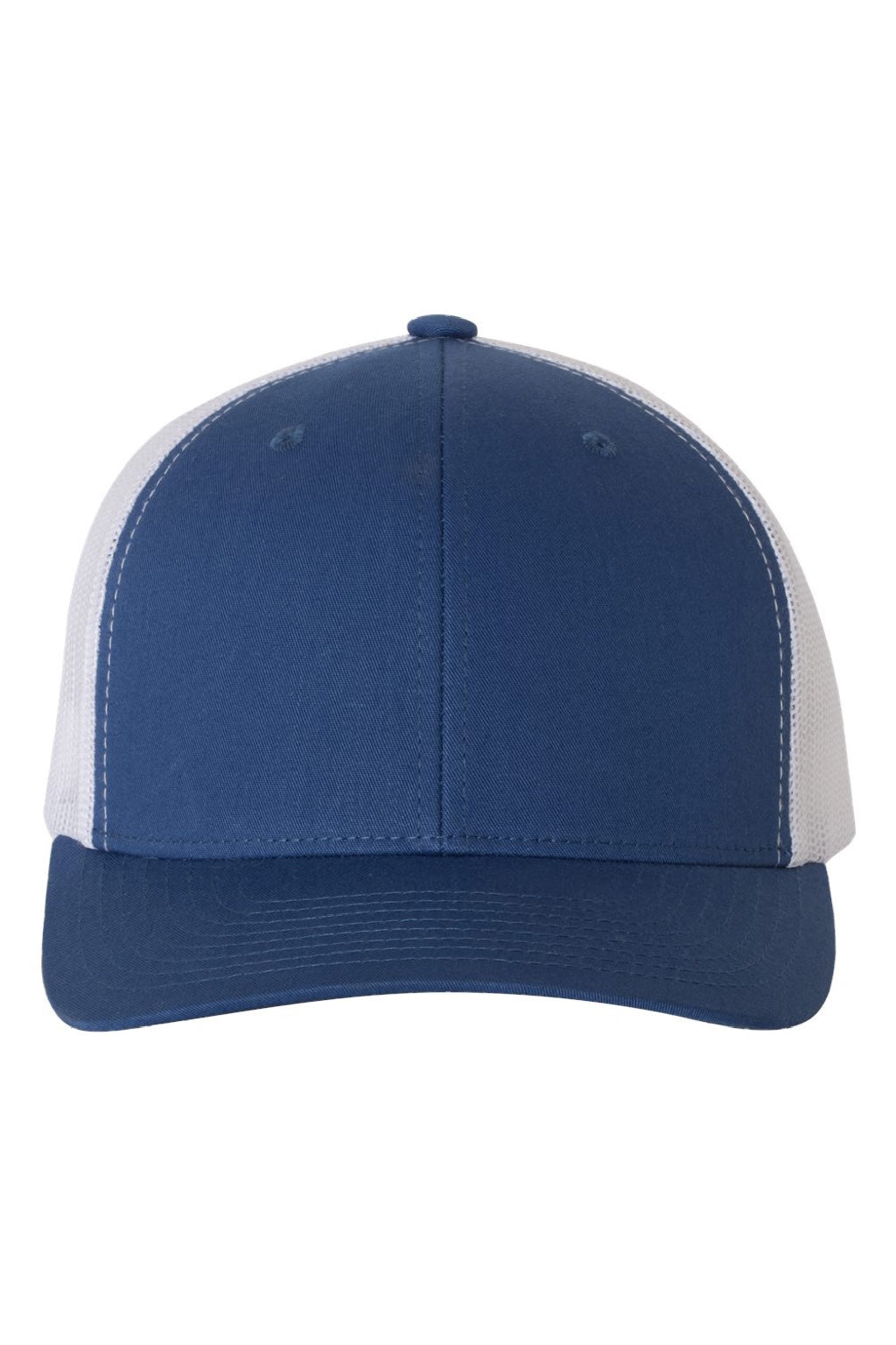 Yupoong Hats 6606 Mens Retro Snapback Trucker Hat Royal Blue/White Flat Front