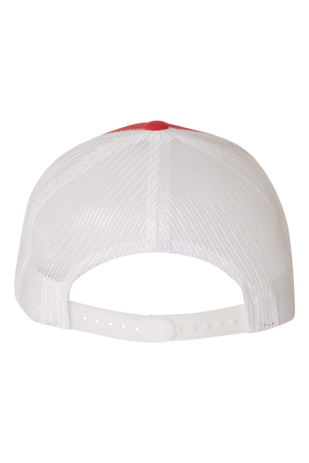 Yupoong Hats 6606 Mens Retro Snapback Trucker Hat Red/White Flat Back