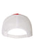 Yupoong Hats 6606 Mens Retro Snapback Trucker Hat Red/White Flat Back