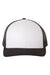 Yupoong Hats 6606 Mens Retro Snapback Trucker Hat Black/White/Black Flat Front