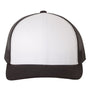 Yupoong Mens Retro Snapback Trucker Hat - Black/White/Black - NEW